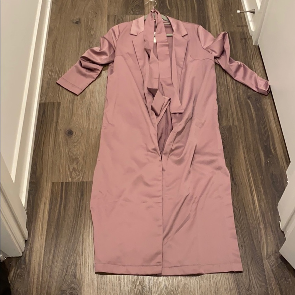 Lilac Duster with belt closure